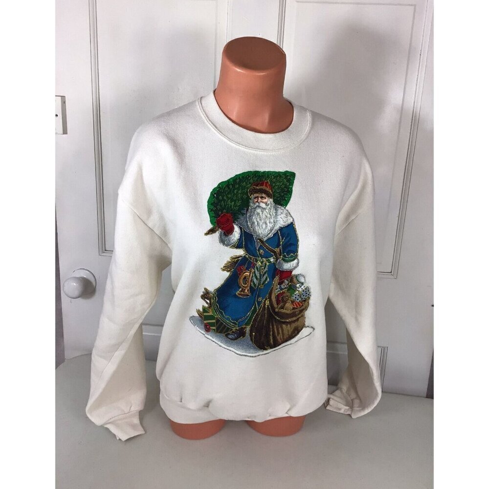 Vintage Christmas Sweatshirt Made USA Womens Medium